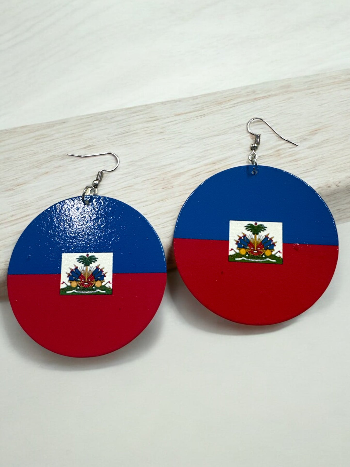 Double-Sided Caribbean Countries Bold Statement Dangle Earrings