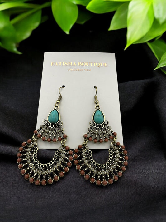 Bohemian Vintage Indian Style Tassel Retro Tribal Dangle Earrings