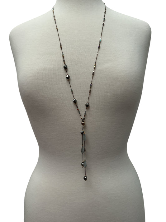 Extra Long Bohemian Glass Beaded Necklace