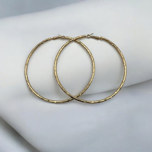 9CM Round Hoops Statement Hoop Earrings