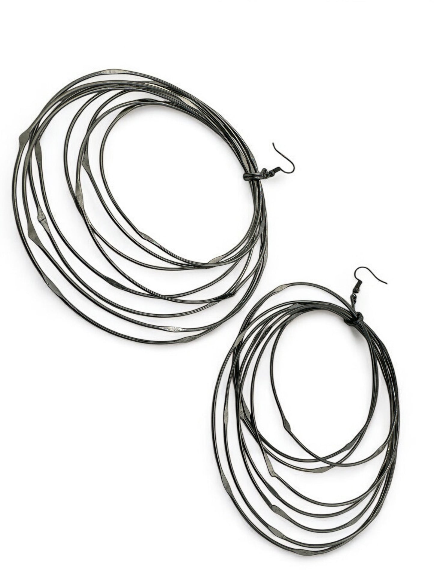 Oversized Multi-Hoop Wire Earrings - Bold Statement Jewellery