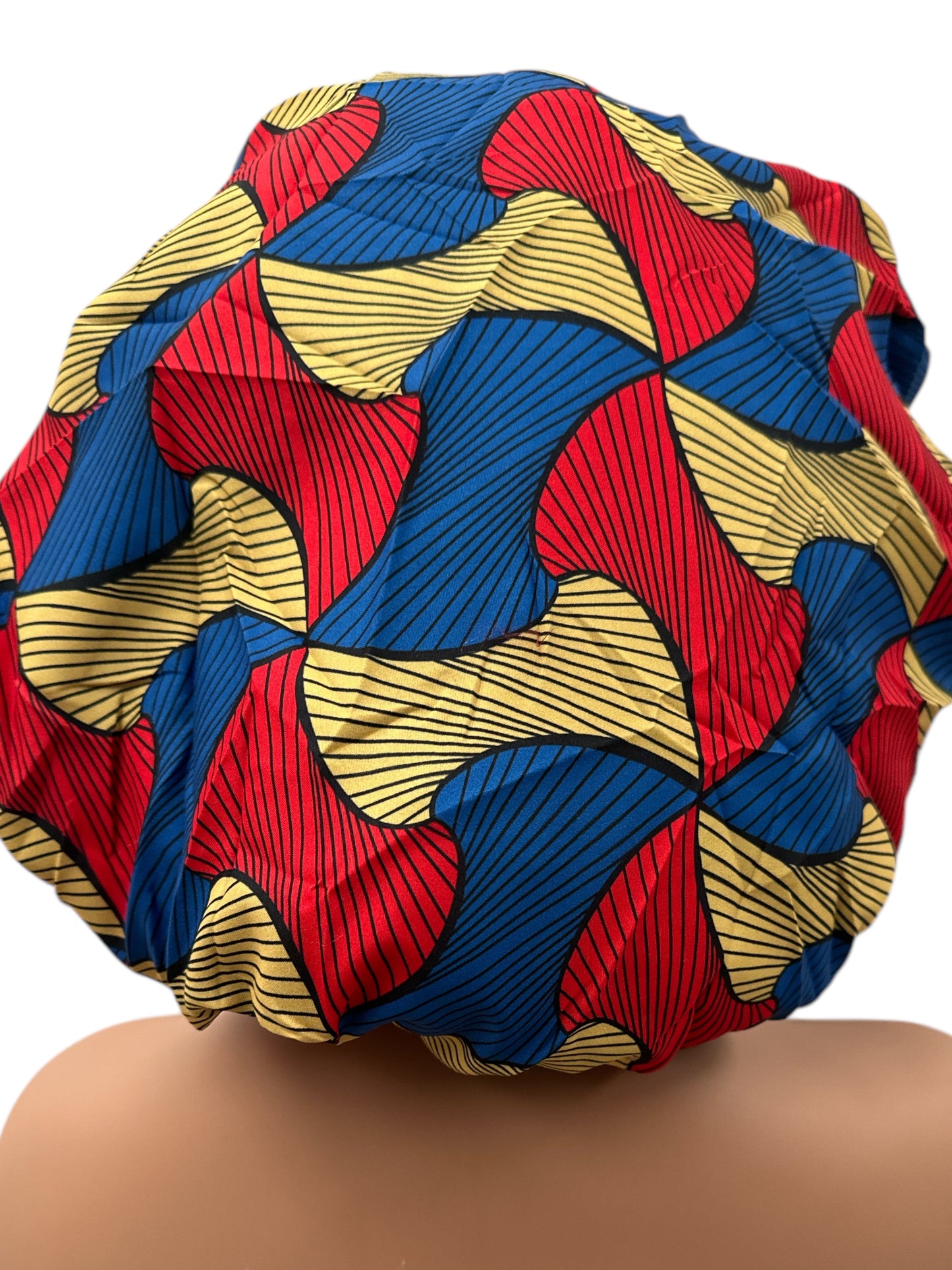 Double-Layered Ankara Satin Silk Reversible Bonnet Cap – Extra Large for Braids & Natural Hair Protection