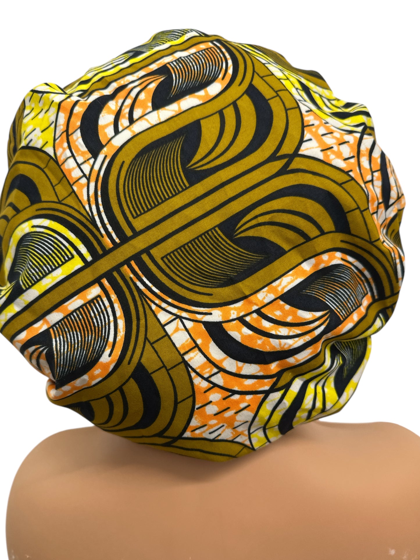 Double-Layered Ankara & Satin Silk Bonnet Hair Cap – For Braids & Natural Hair Protection