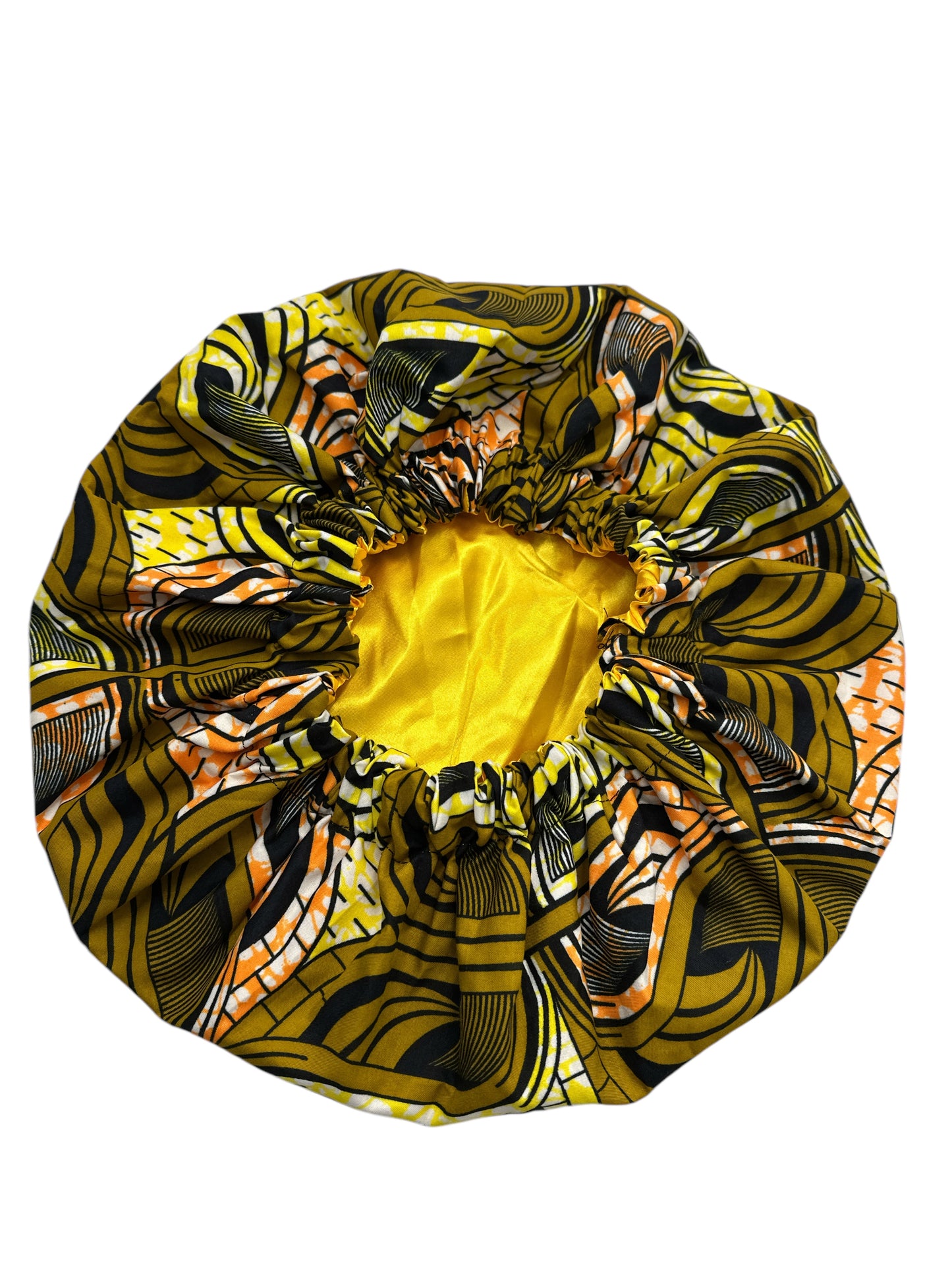 Double-Layered Ankara & Satin Silk Bonnet Hair Cap – For Braids & Natural Hair Protection