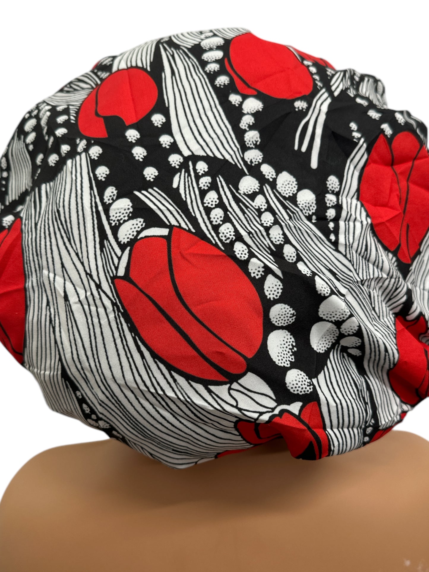 Double-Layered Ankara Satin Silk Reversible Bonnet Cap – Extra Large for Braids & Natural Hair Protection