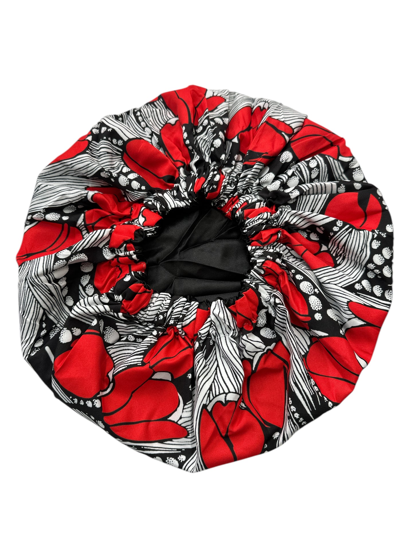 Double-Layered Ankara Satin Silk Reversible Bonnet Cap – Extra Large for Braids & Natural Hair Protection