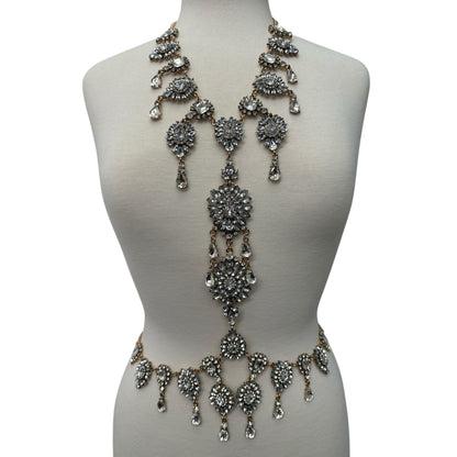 Luxury Statement Rhinestone Body Chain – Crystal Bridal & Evening Wear Jewellery