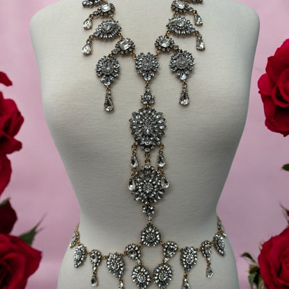 Luxury Statement Rhinestone Body Chain – Crystal Bridal & Evening Wear Jewellery