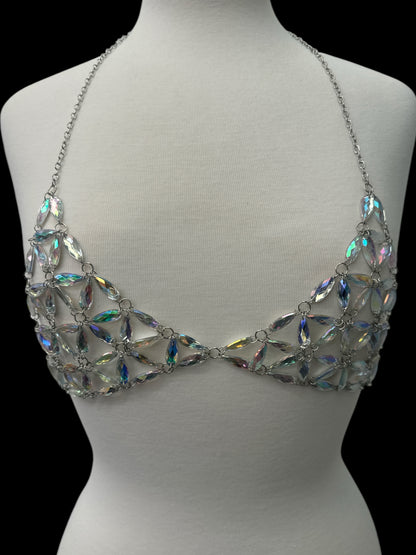 Crystal Chain Bralette / Rhinestone Festival Bra