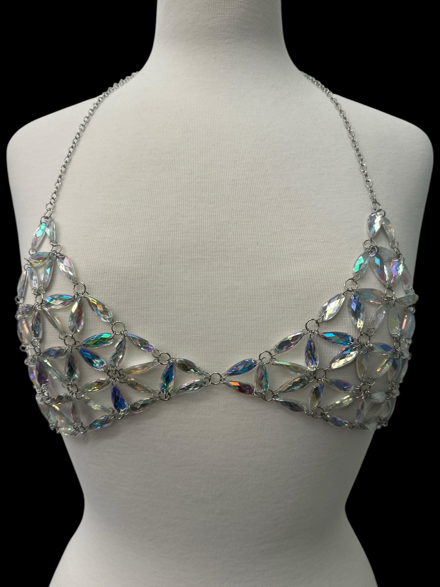 Crystal Chain Bralette / Rhinestone Festival Bra