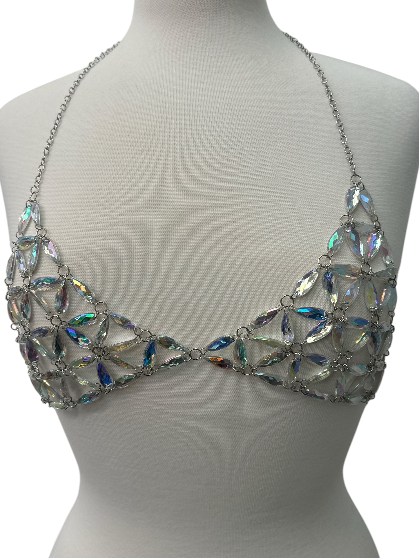 Crystal Chain Bralette / Rhinestone Festival Bra