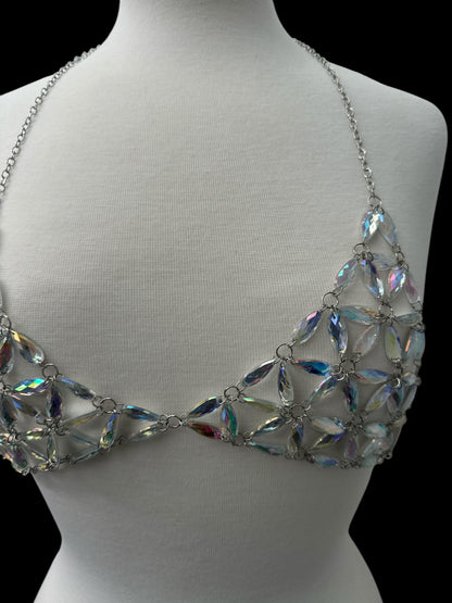 Crystal Chain Bralette / Rhinestone Festival Bra