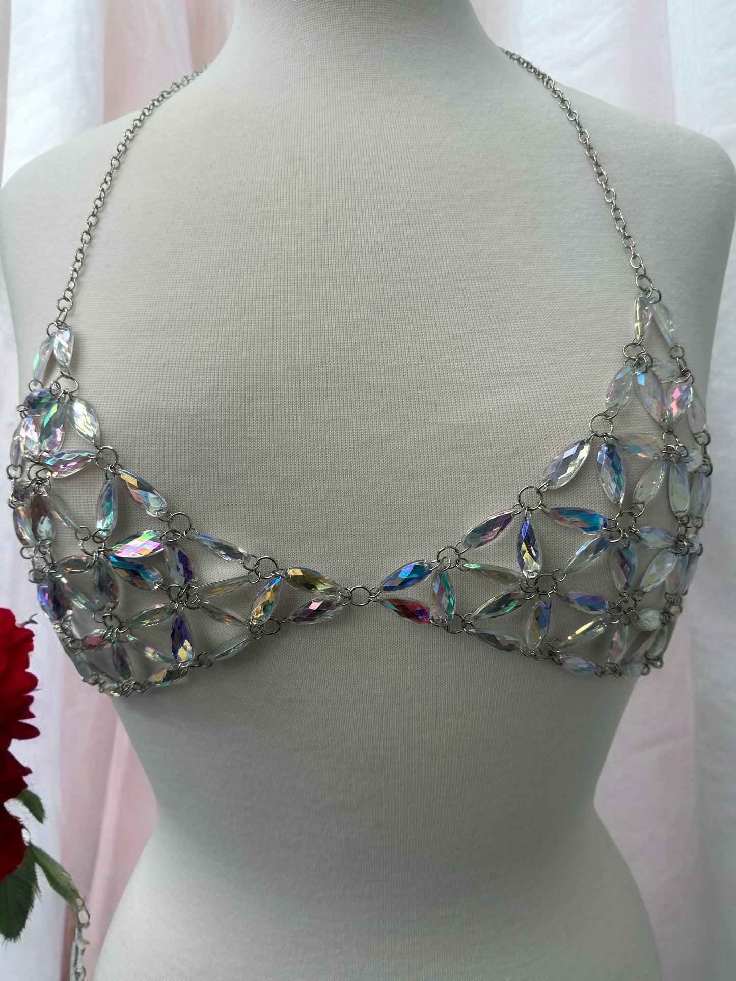 Crystal Chain Bralette / Rhinestone Festival Bra