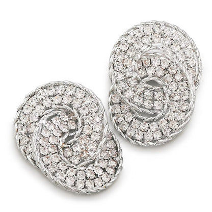 Luxury Rhinestone Double Loop Earrings – Sparkling Statement Jewellery for Women