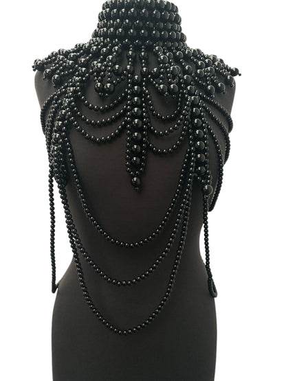 Boho Pearls Beads Shoulders Statement Tassel Chain Body Jewellery