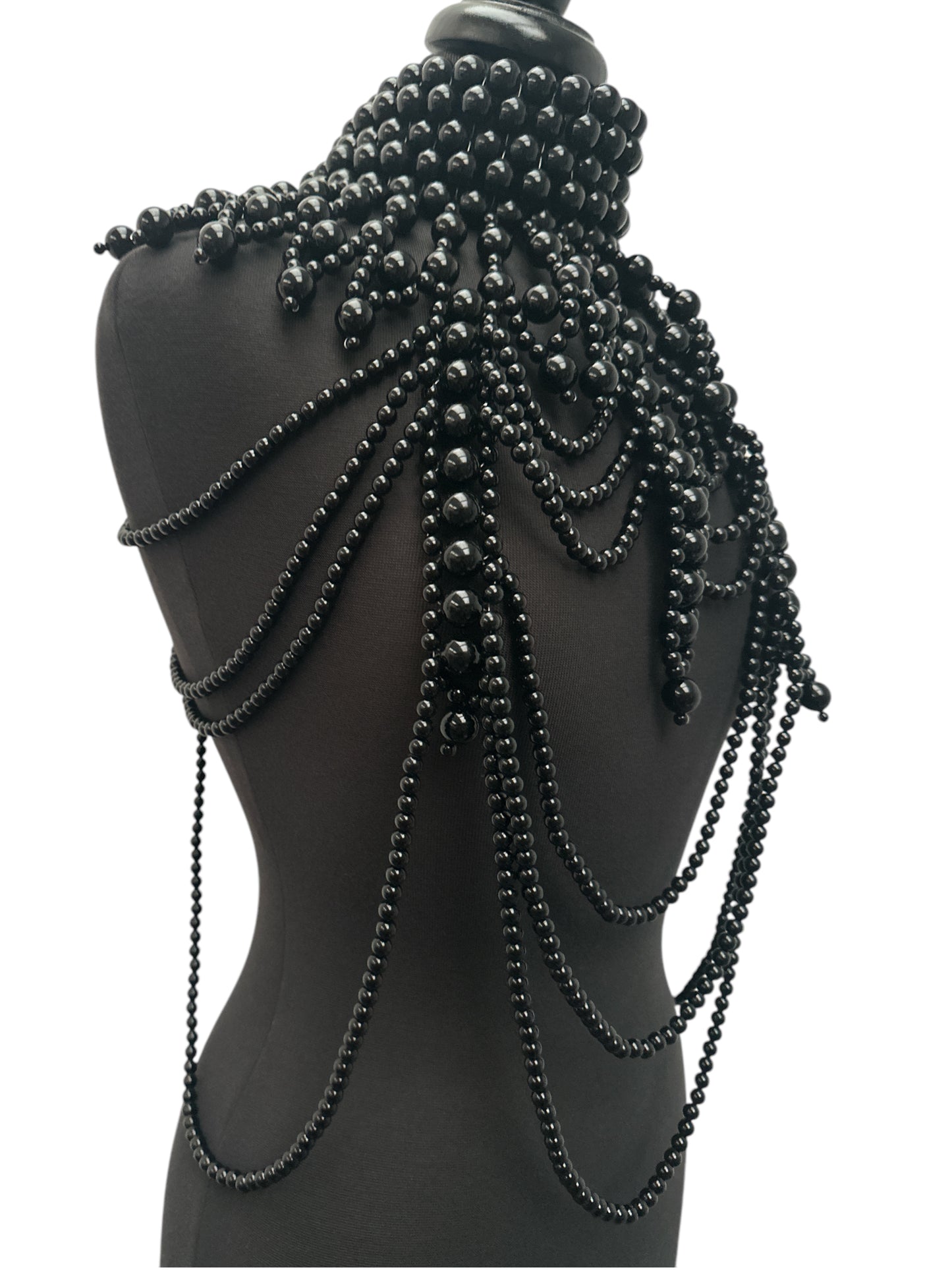 Boho Pearls Beads Shoulders Statement Tassel Chain Body Jewellery