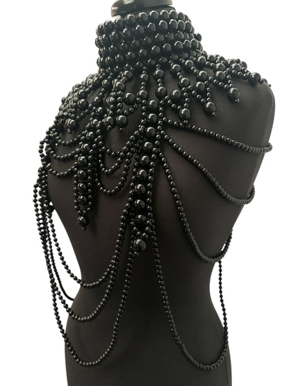 Boho Pearls Beads Shoulders Statement Tassel Chain Body Jewellery