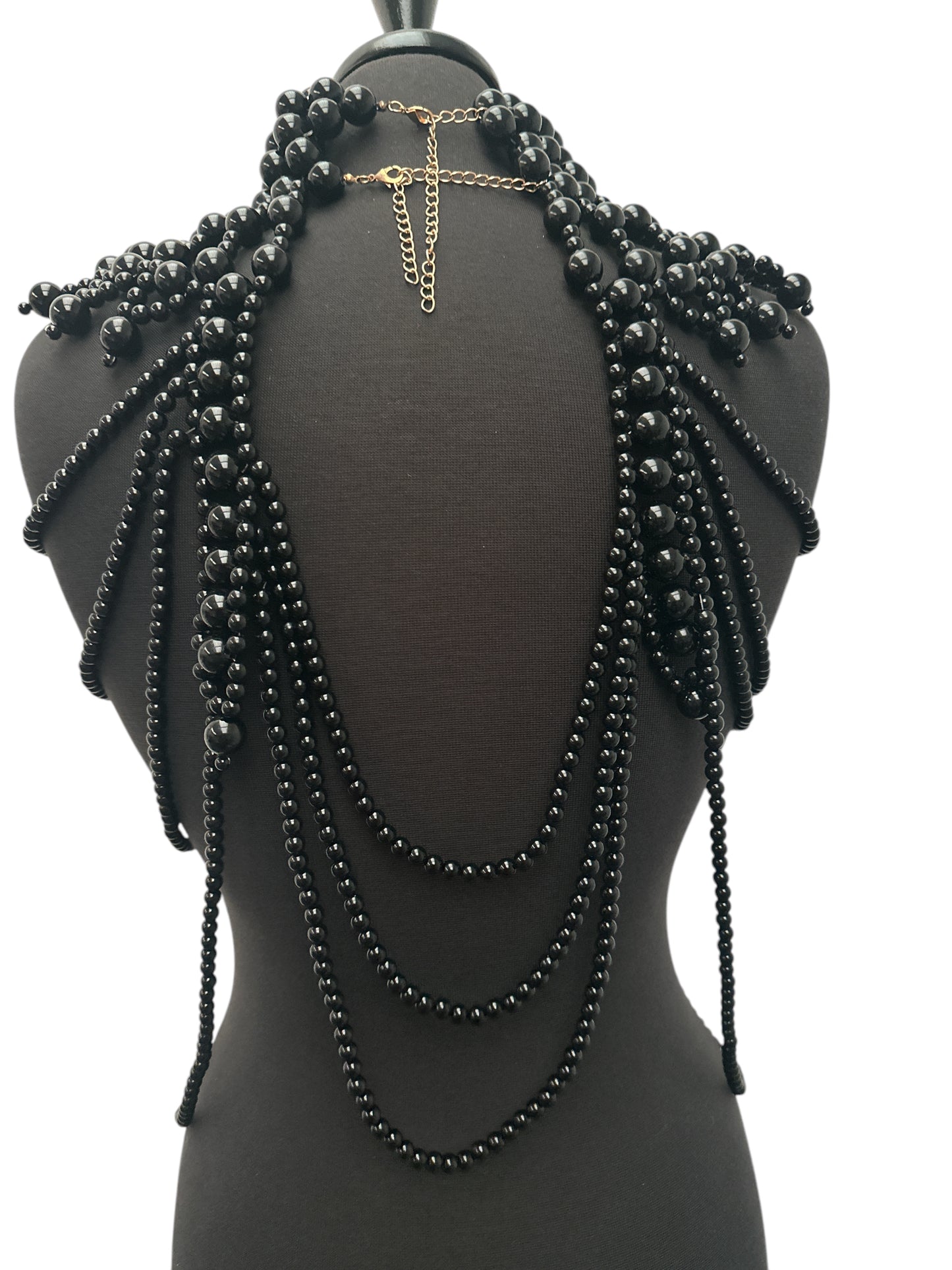 Boho Pearls Beads Shoulders Statement Tassel Chain Body Jewellery