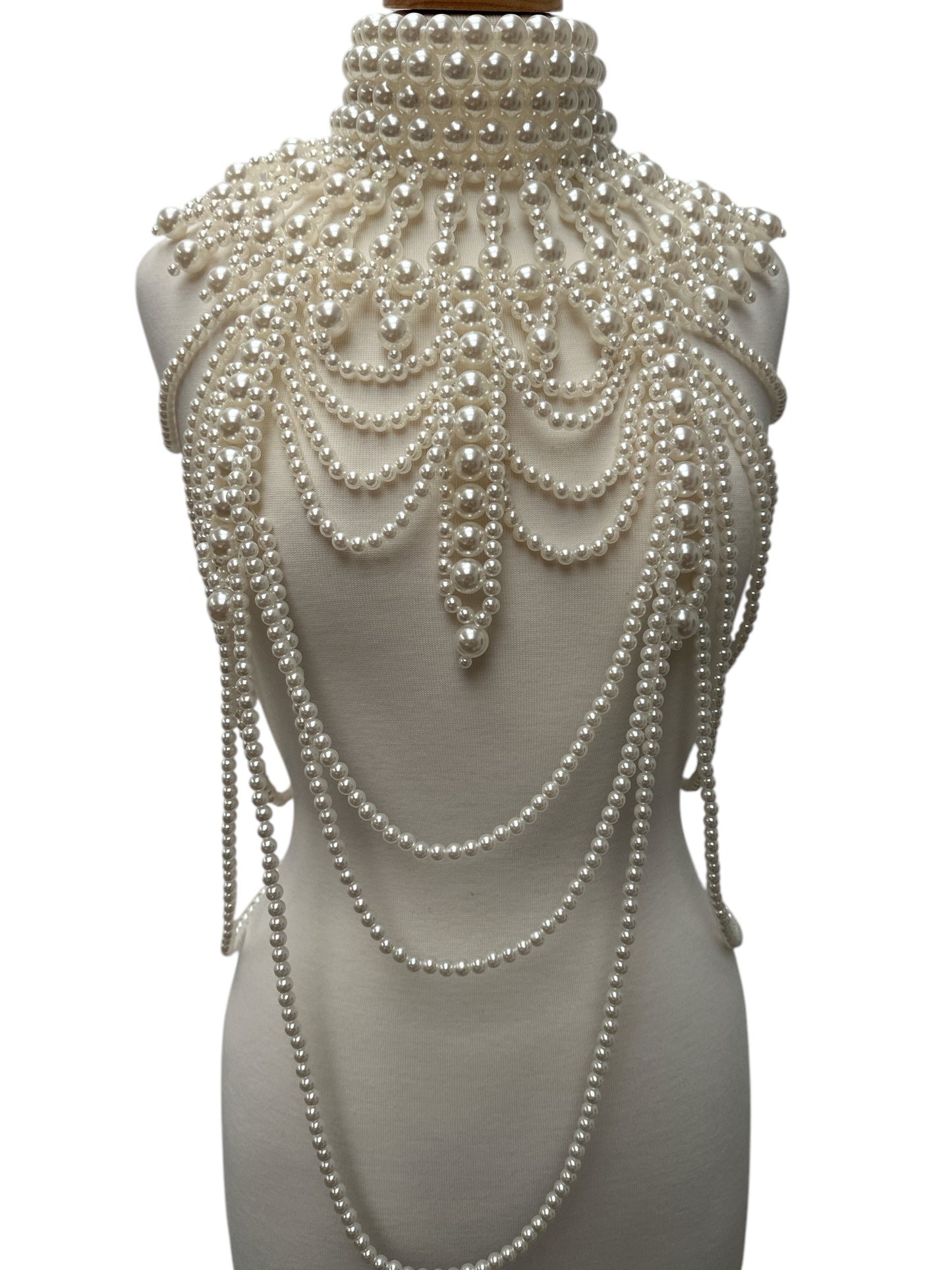 Boho Pearls Beads Shoulders Statement Tassel Chain Body Jewellery