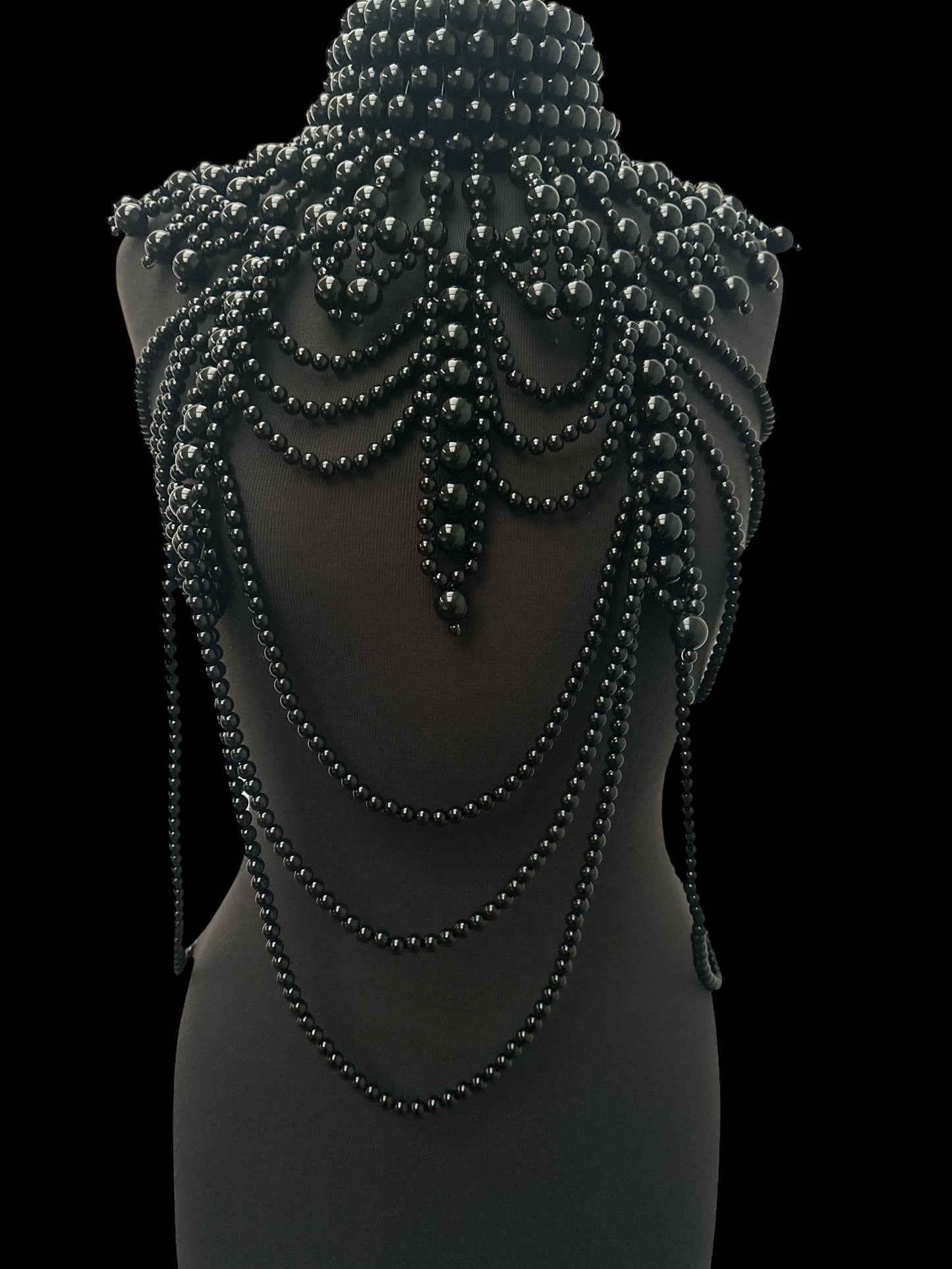 Boho Pearls Beads Shoulders Statement Tassel Chain Body Jewellery