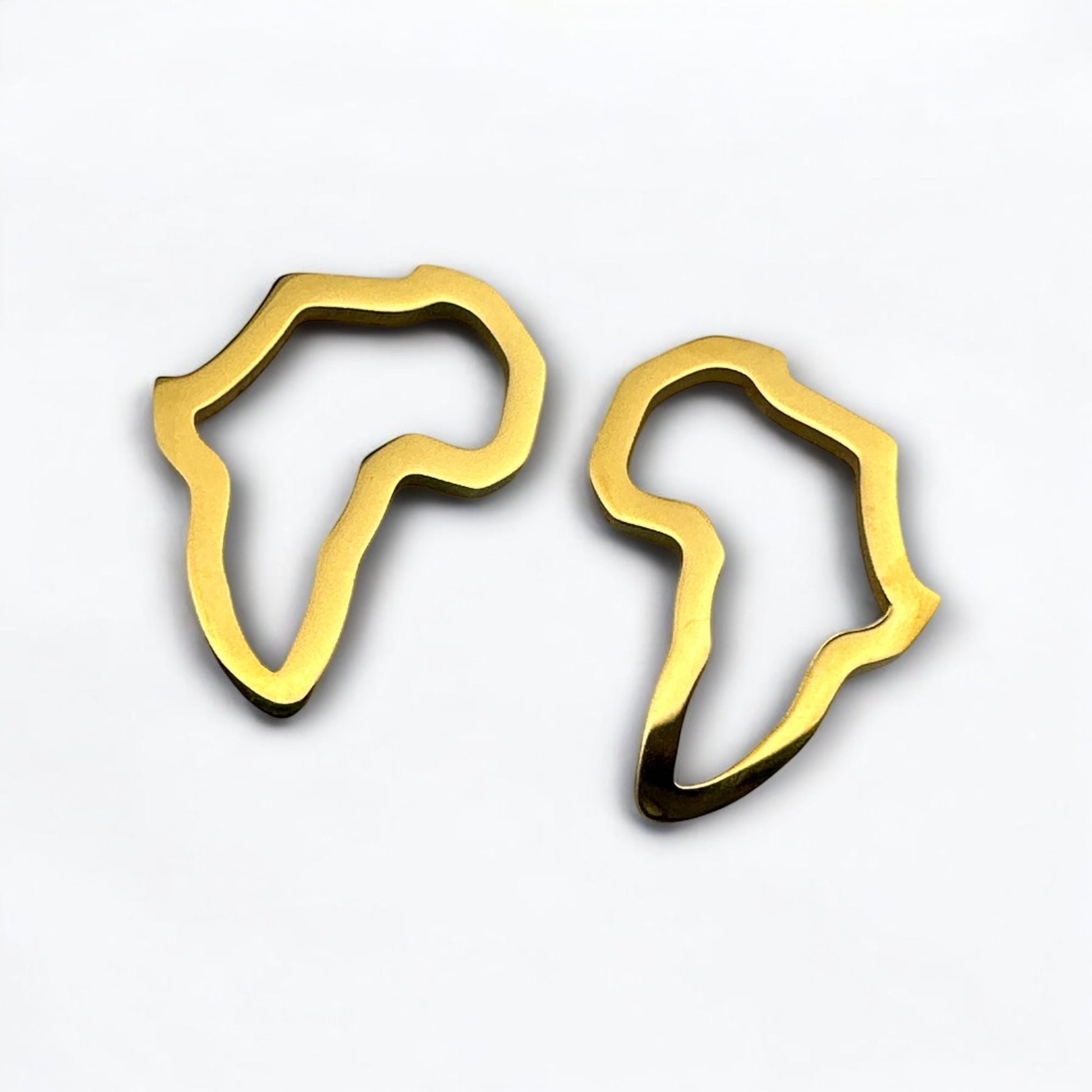 African Map Stainless Steel Stud Earrings - Fatisha Boutique