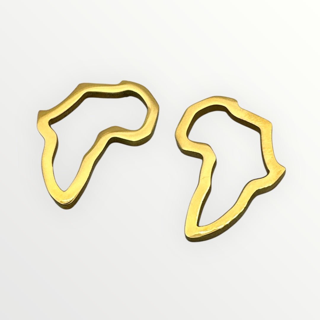 African Map Stainless Steel Stud Earrings - Fatisha Boutique