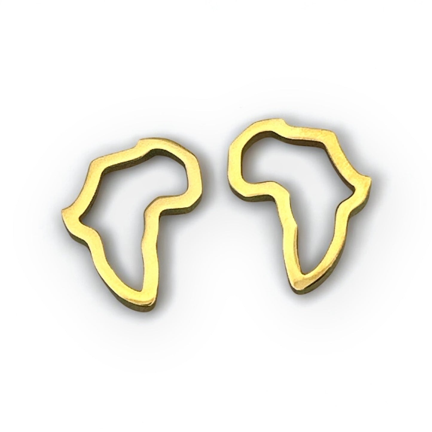 African Map Stainless Steel Stud Earrings - Fatisha Boutique