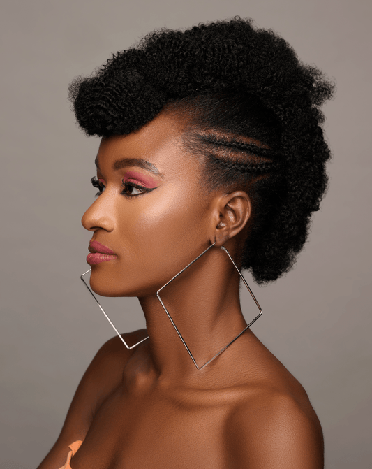 Big Oversized Square Statement Hoop Earrings - Fatisha Boutique