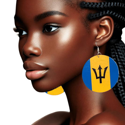 Double - Sided Caribbean Countries Bold Statement Dangle Earrings - Fatisha Boutique