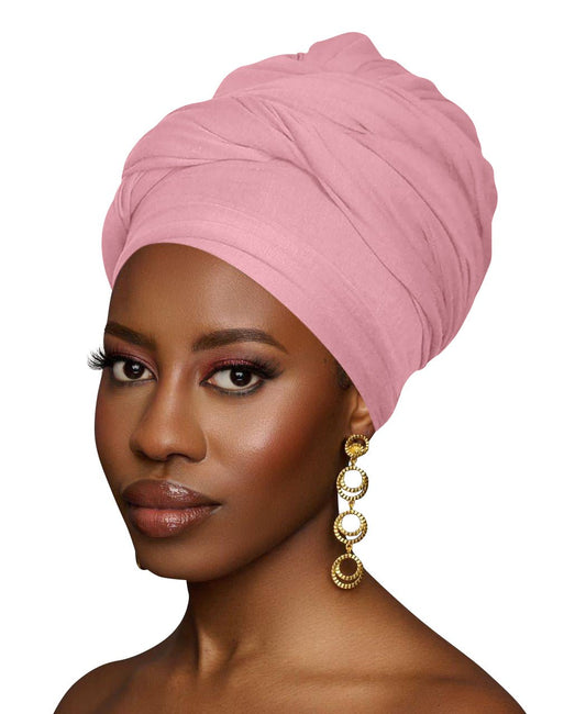 Long Stretch Soft Jersey Knit Fabric Turban Head Wrap – Stylish & Comfortable Headscarf for Women - Fatisha Boutique