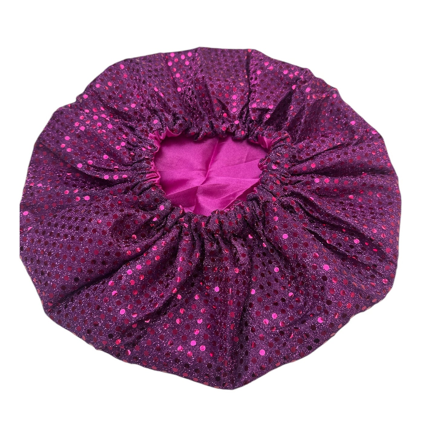 Luxury Sequinned Adjustable Satin Silk Bonnet Cap – Double Layered, Breathable Sleep Cap - Fatisha Boutique