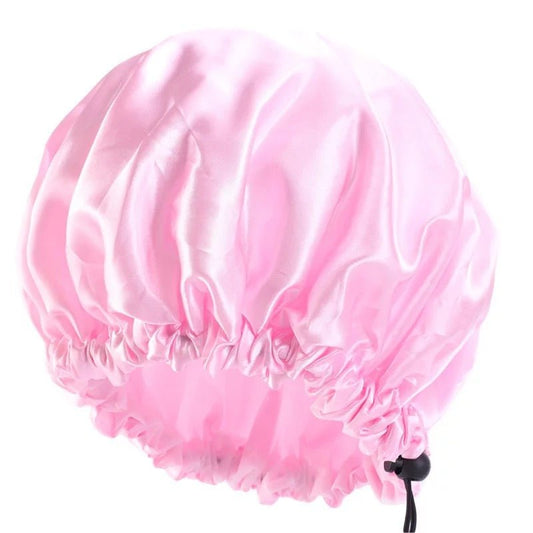 Children Satin Silk Doubled Layered Adjustable Shower Bonnet Caps - Fatisha Boutique