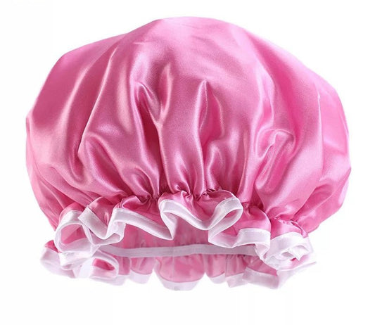 Kids Luxury Satin Silk Doubled Layered Shower Bonnet Caps - Fatisha Boutique